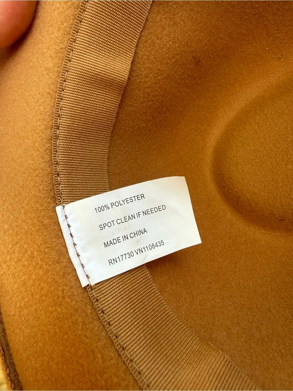 Toddler’s Classic Wide-Brim Felt Fedora Hat - Camel Brown